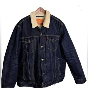 Levi's Dark Blue Sherpa Lined Type 3 Jacket
